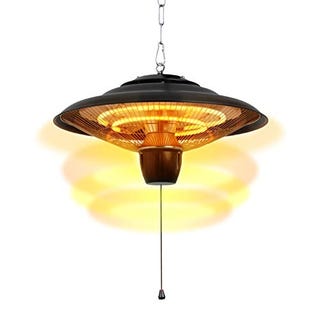 Electric patio heating, ceiling mounting