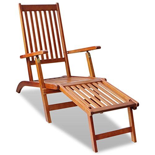 vidaXL Outdoor Deck Chair with Footrest 