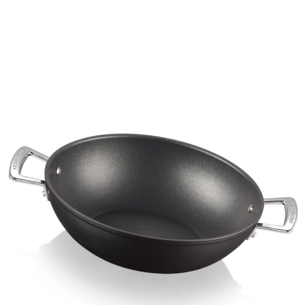 Intignis Wok With Lid - Non-stick Stainless Steel Base - Black