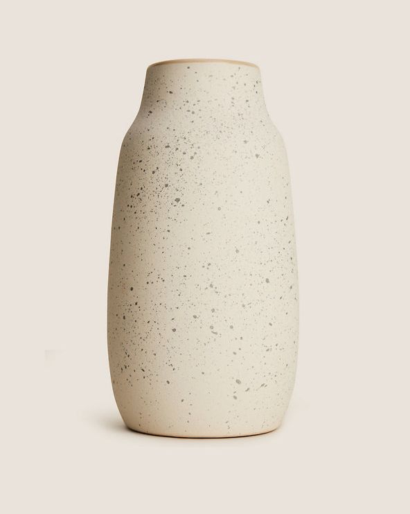 Tall Splatter Cylinder Vase