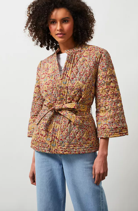 printed quilted jacket