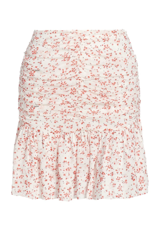 Floral Print Georgette Mini Skirt