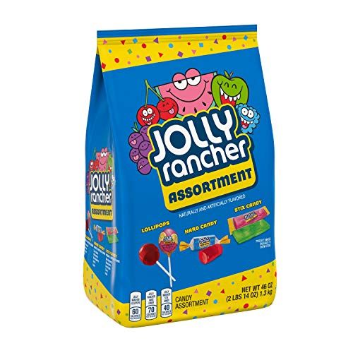 Jolly Rancher Lollipops, Hard Candy and Stix Assorted Fruit Flavored Candy, 46 oz Bag