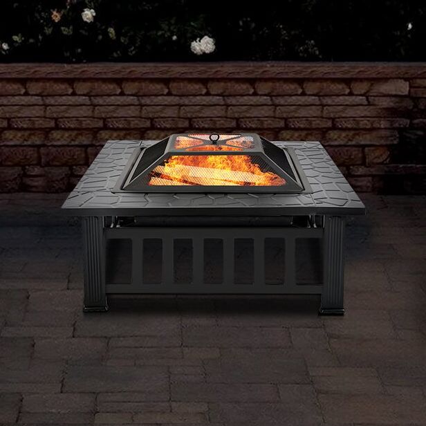 Rotherfield Stainless Steel Charcoal/Wood Burning Fire Pit
