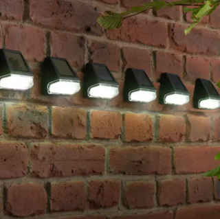 Argos Home set of 6 black solar fence lights