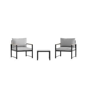 Brookside 3-Piece Metal Patio Conversation Set Brookside 3-Piece Metal Patio Conversation Set