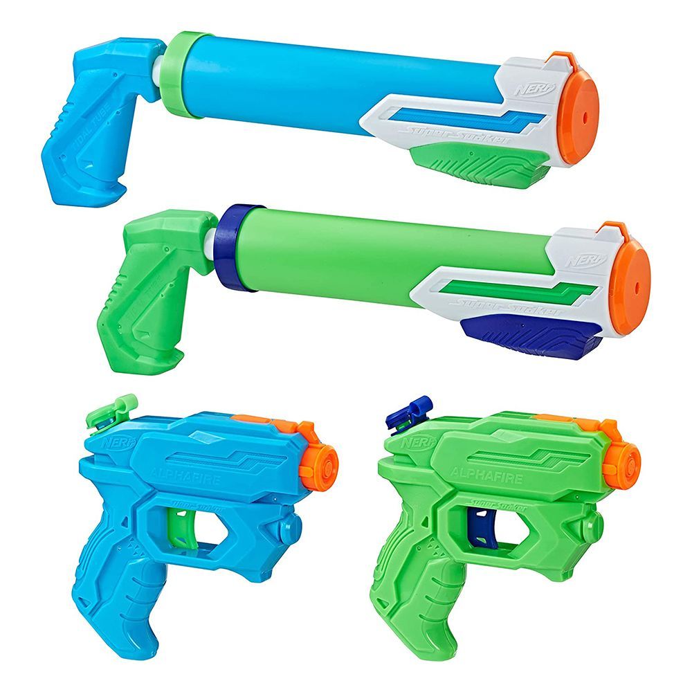 Keebgyy Water Gun Water Squirt Gun High Pressure Pump Long Effective Distance Squirt Water Games for Kids Girls Boys Random Colors Green/Blue 