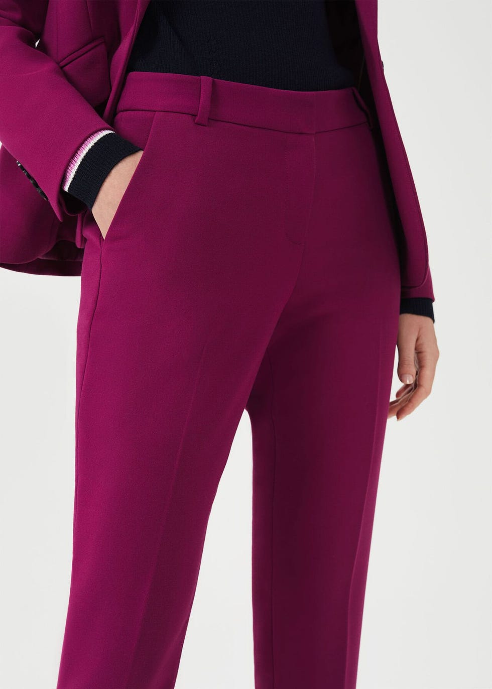 Suki Slim Trouser with Stretch, Magenta