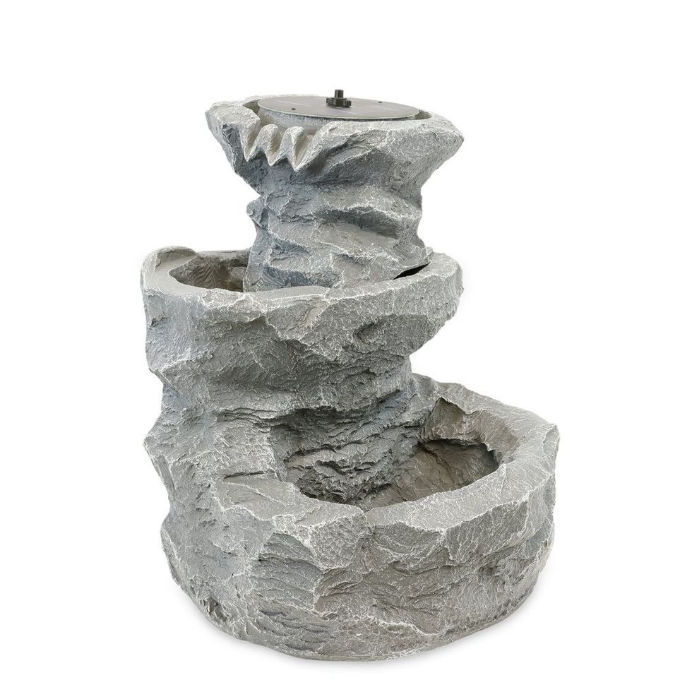 Gardenwize Solar Cascading Water Feature with Rock Planter