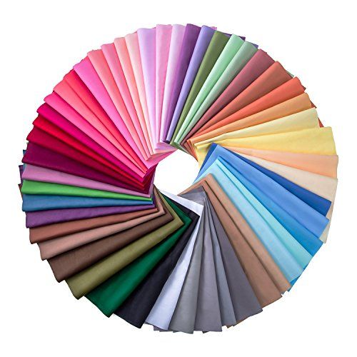 50 Pieces Multi-Coloured Patchwork Cotton Mixed Squares
