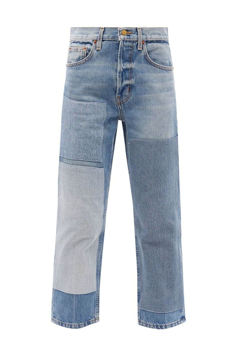 Marcel Upcycled Patchwork Straight-Leg Jeans
