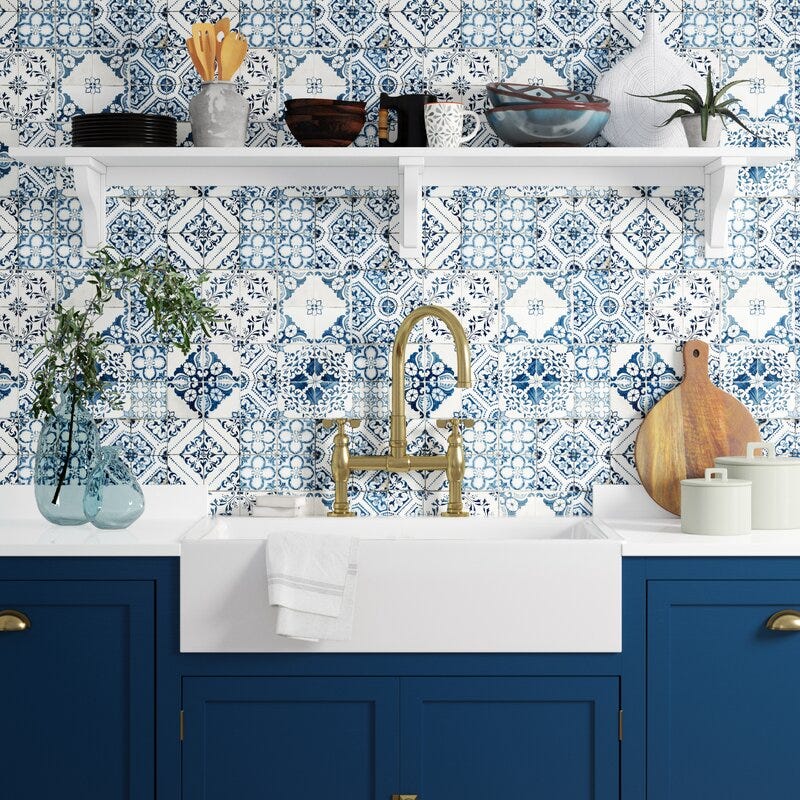 Damask Print Removable Wallpaper 
