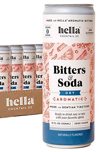 Hella Cocktail Co. Dry Aromatic Bitters & Soda, 12-Pack