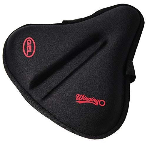 LuxoBike Gel Bike Seat Cover Padded Bicycle Seat Covers for Men Comfort  Extra Soft Padded Gel Bicycle Seat Pad Spin Bike Seat Cushion Pads Cycling,  Spinning Class, Exercise Bike Stationary Cycle Black