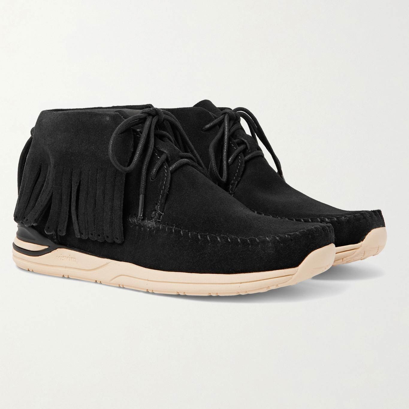 Shaman-Folk Fringed Suede High-Top Sneakers