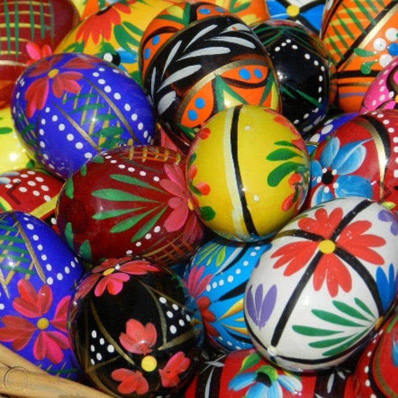 Handpainted Wooden Pysanky Eggs (3)