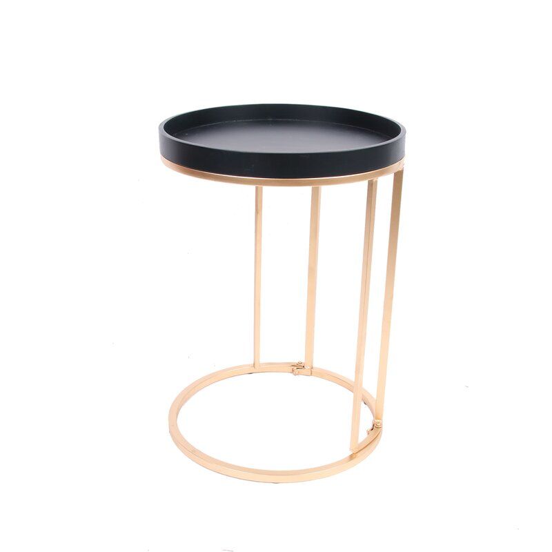Niglaes Tray Top C-Shaped End Table