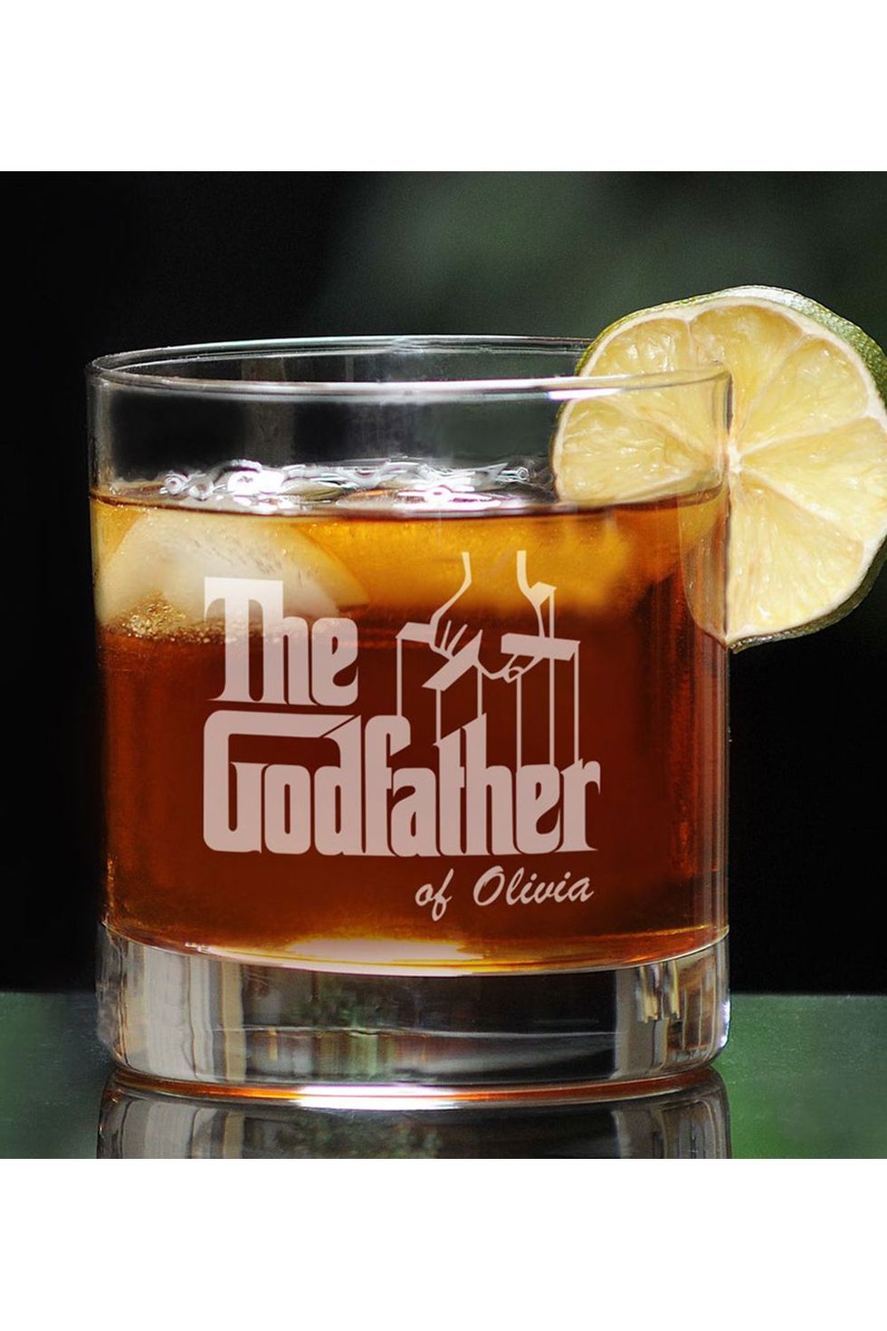 Personalized Godfather Whiskey Glass