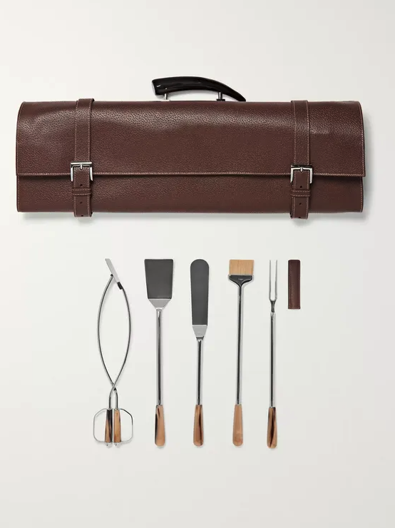 BBQ Set with Full-Grain Leather Case