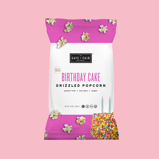 Birthday Cake Drizzled Popcorn Birthday Cake Drizzled Popcorn