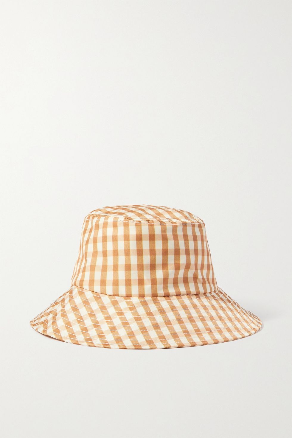 Ivy gingham shell bucket hat