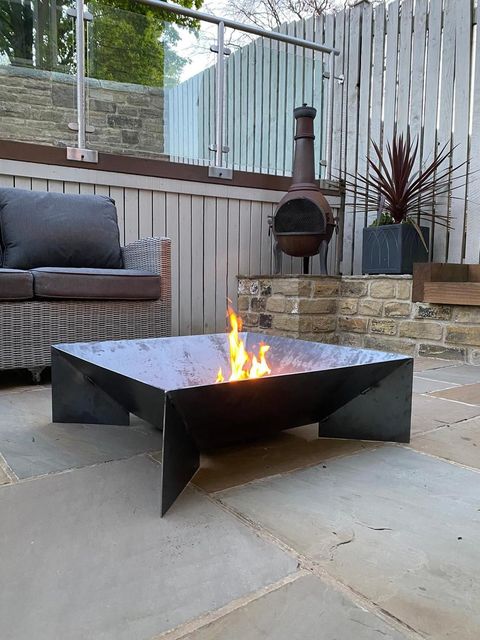 18 Best Fire Pits And Chimineas For, Concrete Fire Pit Table Uk