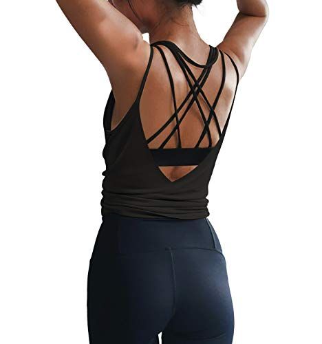 Open Back Sports Blouses Loose Breathable Tank Workout Tops Women