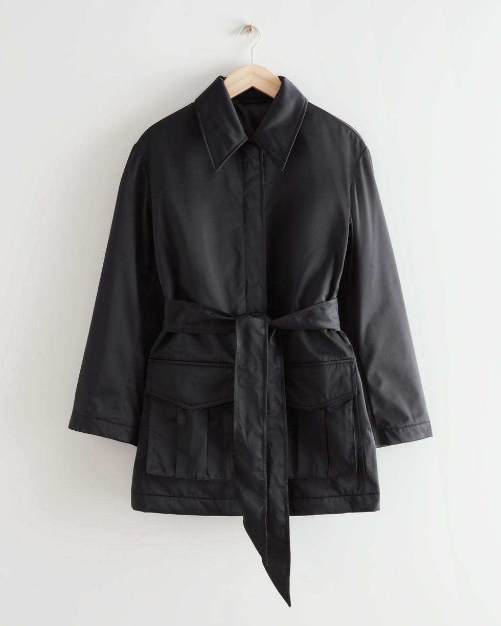 Short Technical Trench Coat