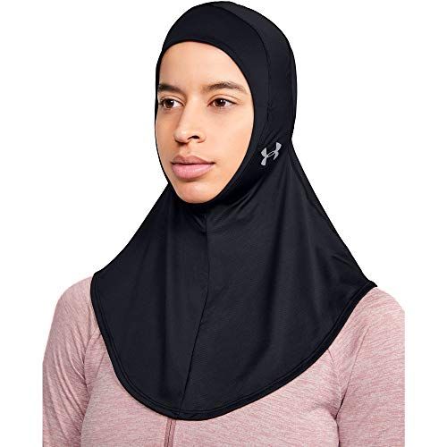 Under Armour Women's Sport Hijab, Black/Black/Silver