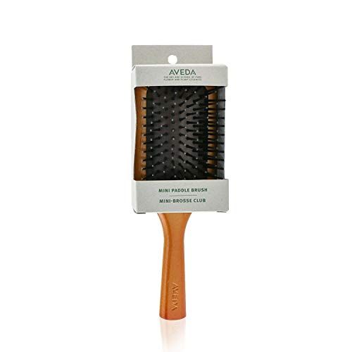 Mini spazzola quadrata in legno piatta lisciante scioglinodi e massaggia cuoio capelluto