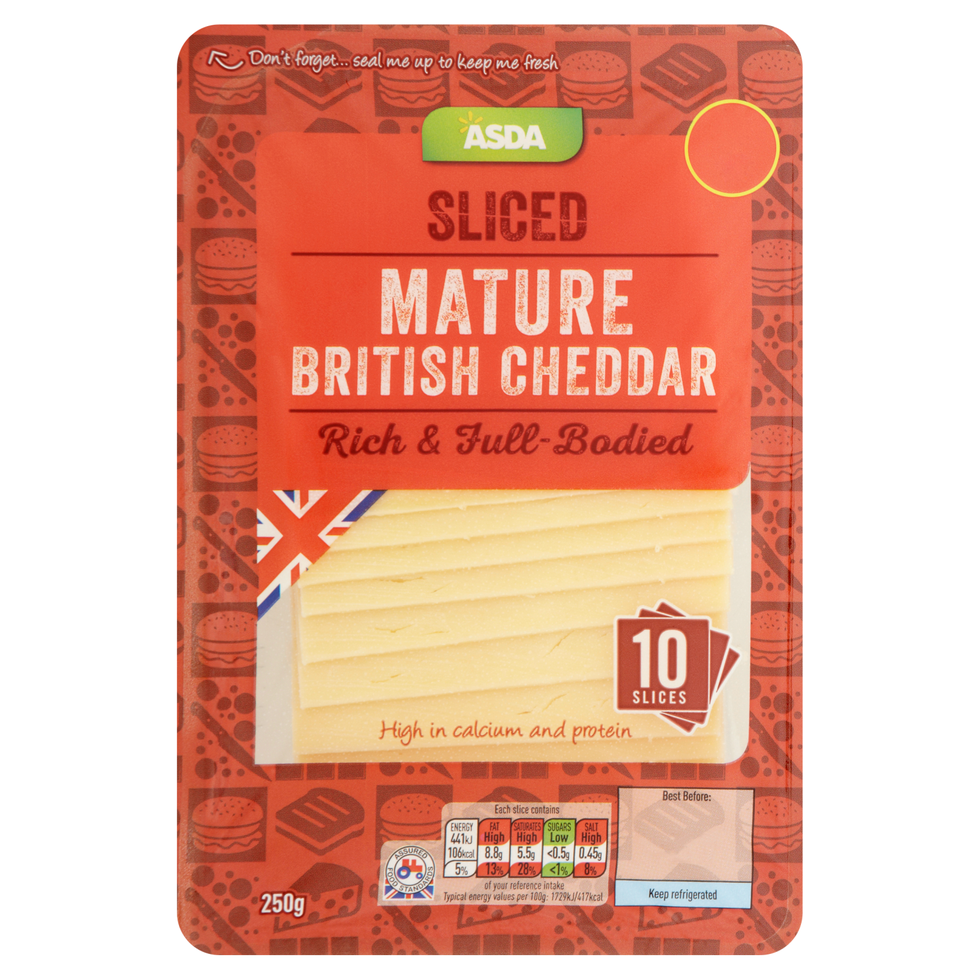ASDA 10 Mature Cheddar Cheese Slices 250g