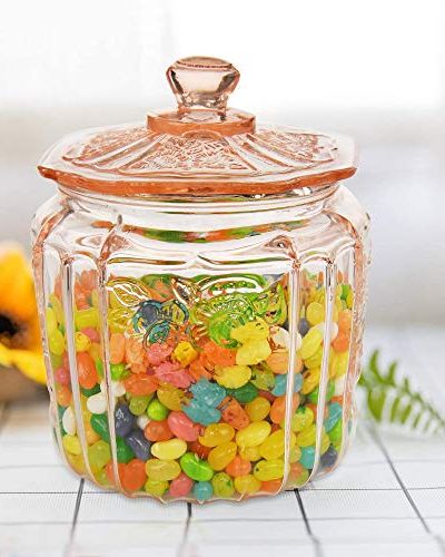 Home-X Depression Style Glass Cookie Jar