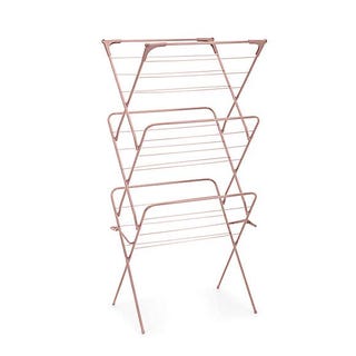 Blush pink clothes airer