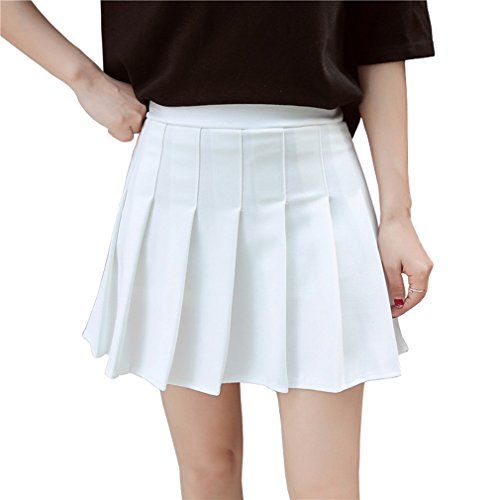 High Waist Pleated Skater Tennis Skirt