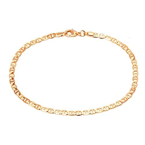 Womens Gold Anklet Flat Mariner