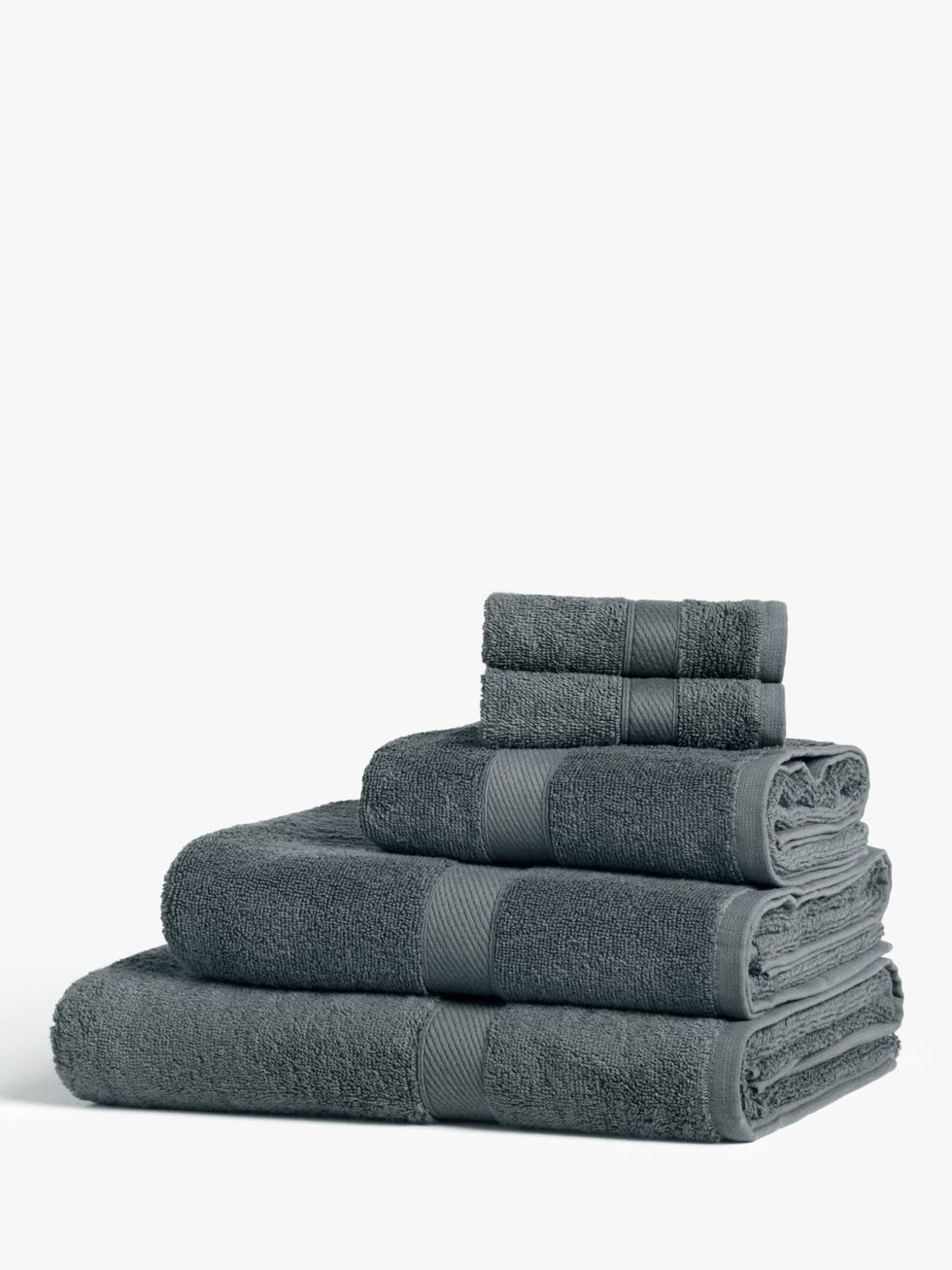 John Lewis & Partners Basic Cotton Towels, Steel