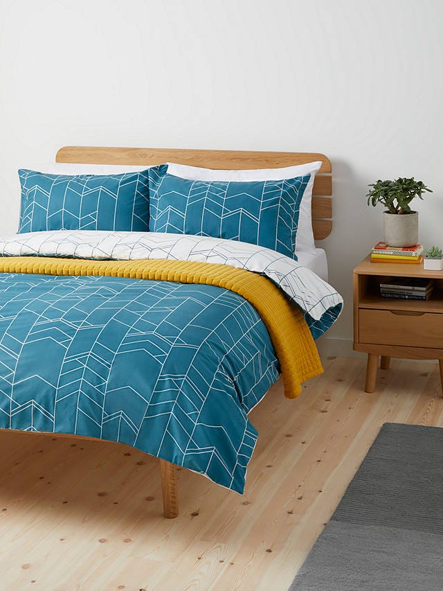 John Lewis & Partners Elevation Duvet Cover and Pillowcase Set, Fjord