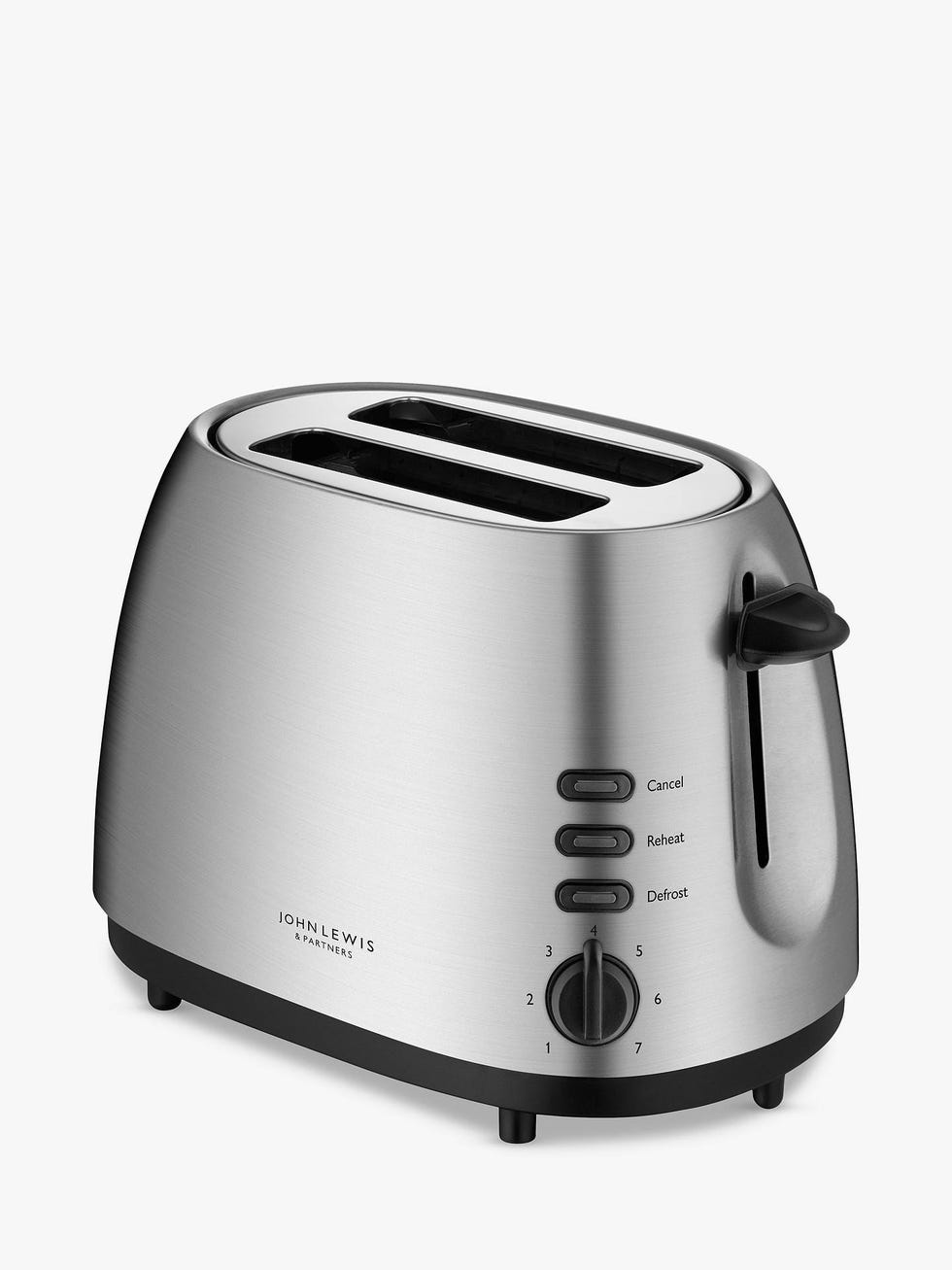John Lewis & Partners JLT093 2-Slice Toaster, Brushed Metal Silver