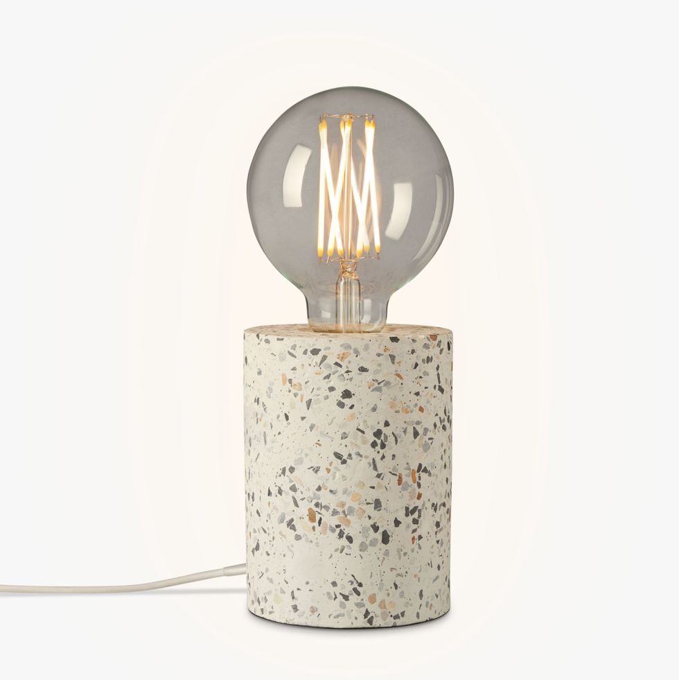 Terrazzo Bulbholder Table Lamp, White