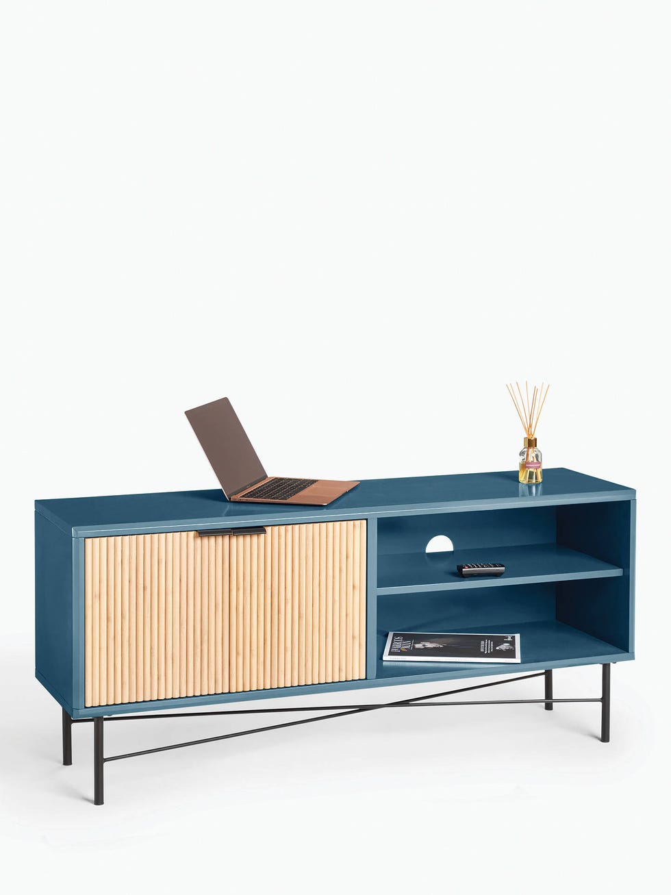 John Lewis & Partners Ridge TV Stand for TVs up to 32", Blue