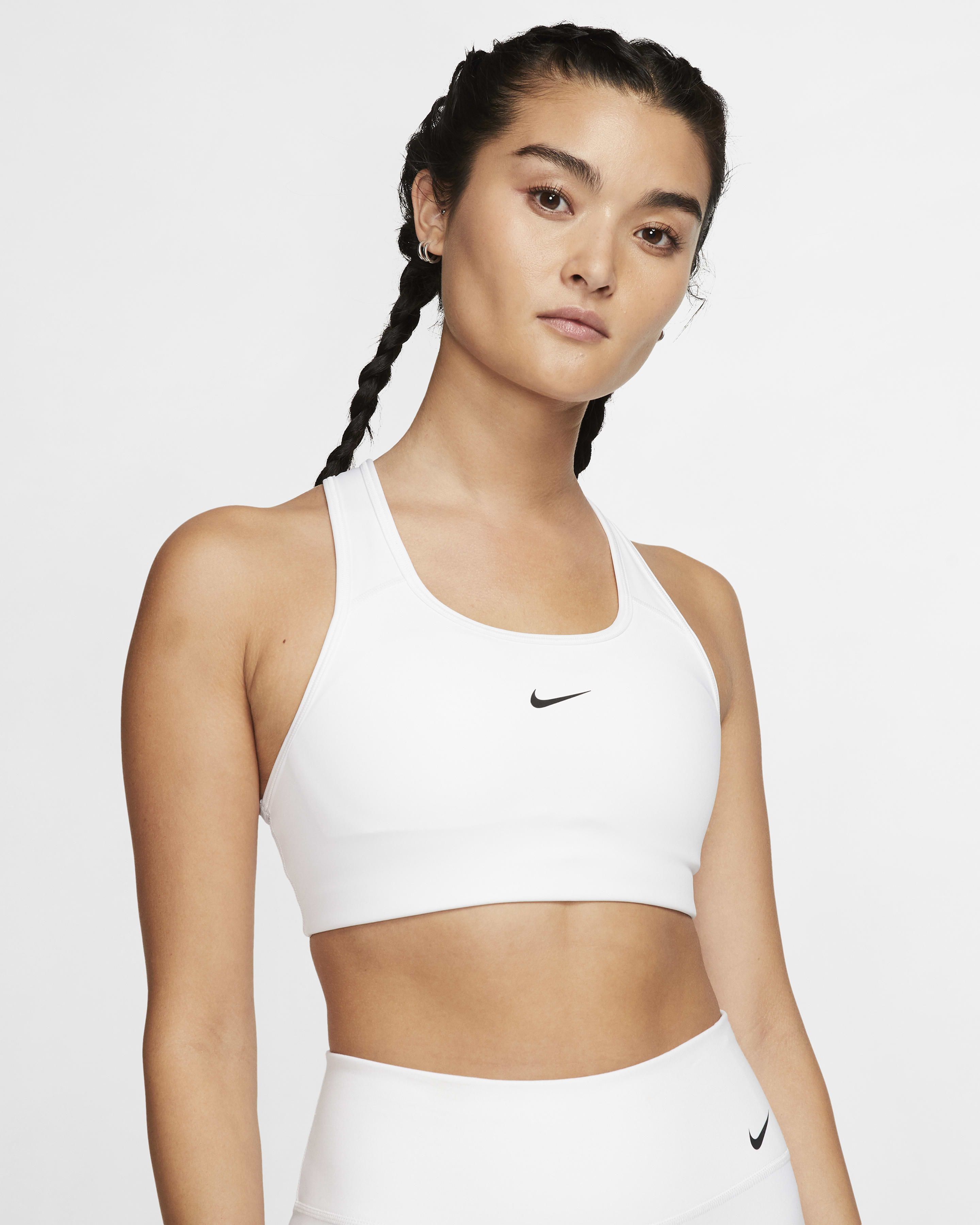 White sports bra crop hot sale top