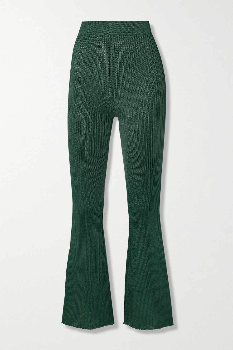 + NET SUSTAIN ribbed-knit flared pants