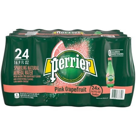 Sparkling Natural Mineral Water, Pink Grapefruit