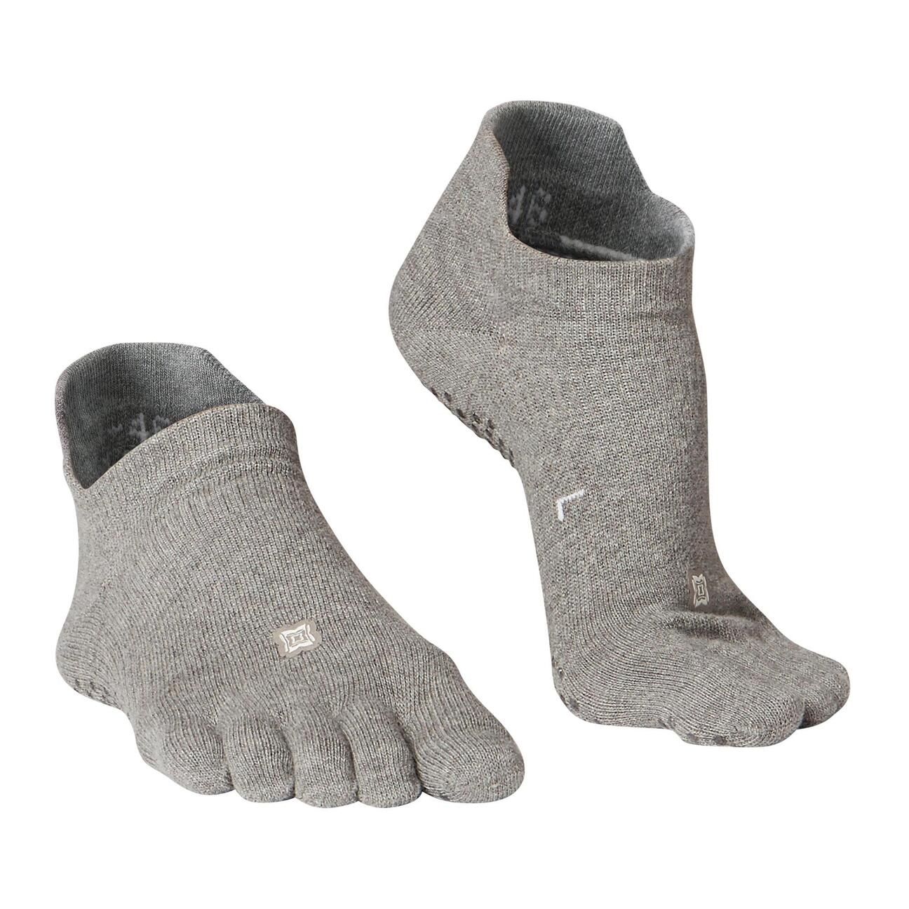 KLOUD City 2 Pair Black Silicone Dot Non Slip/Anti-slip Cotton Yoga Socks for Women 