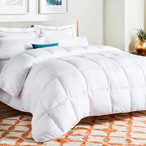 Twin Size All Season Ultra Soft Down Alternative Single Comforter, White