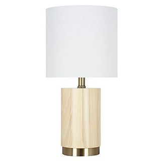 Rivet Scandinavian Blond-Wood Table Lamp