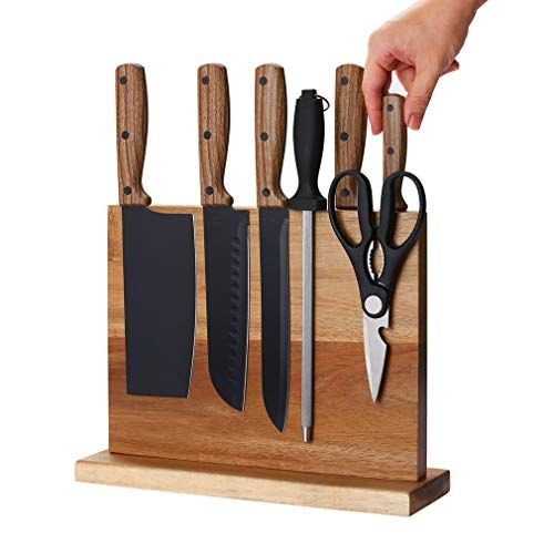 SHELLTONTECH Magnetic Knife Strips, 15 Inch Magnetic Kitchen Utensil  Holder, Tool Holder, Strong Powerful Knife Holder with multipurpose for