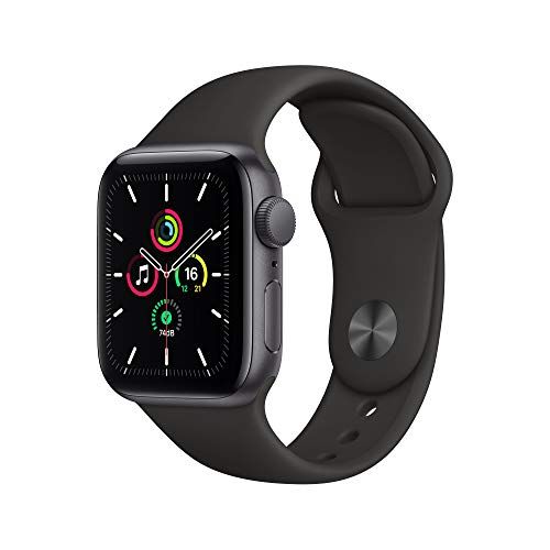 Apple Watch SE (GPS, 40 mm) Caja de Aluminio en Gris Espacial - Correa Deportiva Negra