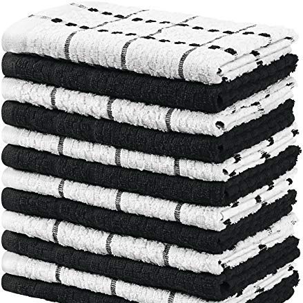 Cotton Dish Towels, Kitchen Dish Towels, Black Dish Towels French, Stripe  Dish Towels, Black Striped Cotton Kitchen Towel, Black Linen Kitchen Towel