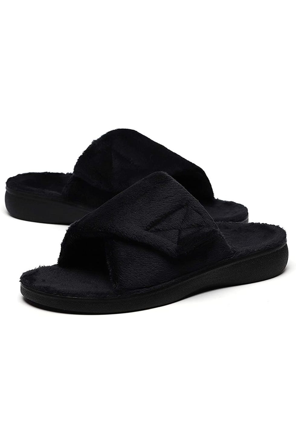 Fuzzy House Slippers with Arch Support